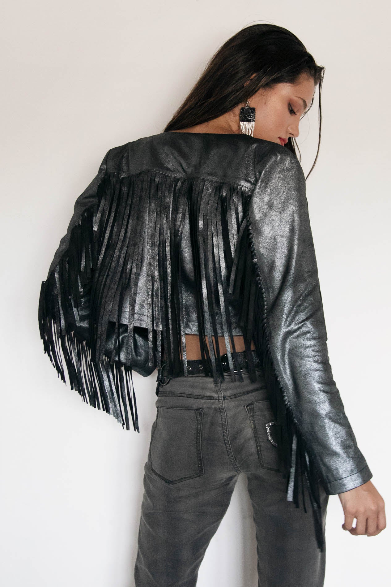 Aliza Suede Fringe Jacket Hipstirr