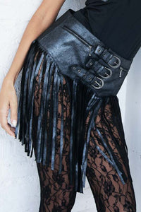 Gigi Fringe Skirt Silver
