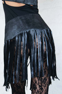 Gigi Fringe Skirt Silver