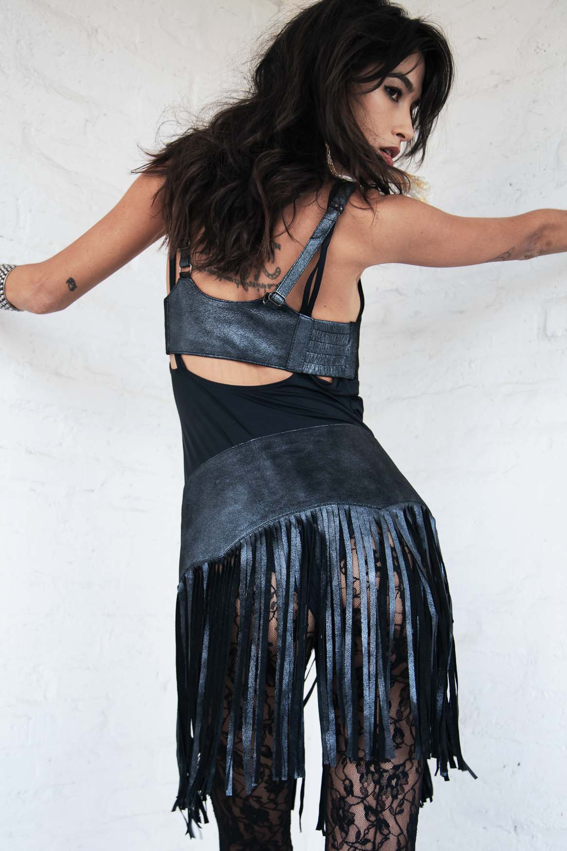 Gigi Fringe Skirt Silver