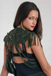 Princess Shrug Green Metallic