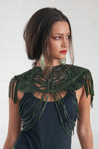 Princess Shrug Green Metallic
