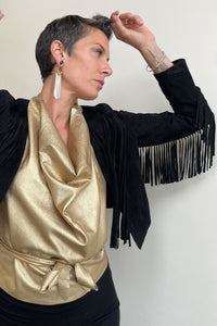 Aliza Suede Fringe Jacket - Hipstirr