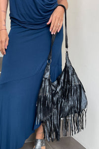 Joplin Silver Metallic Maxi Bag - Hipstirr