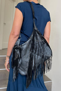 Joplin Silver Metallic Maxi Bag - Hipstirr