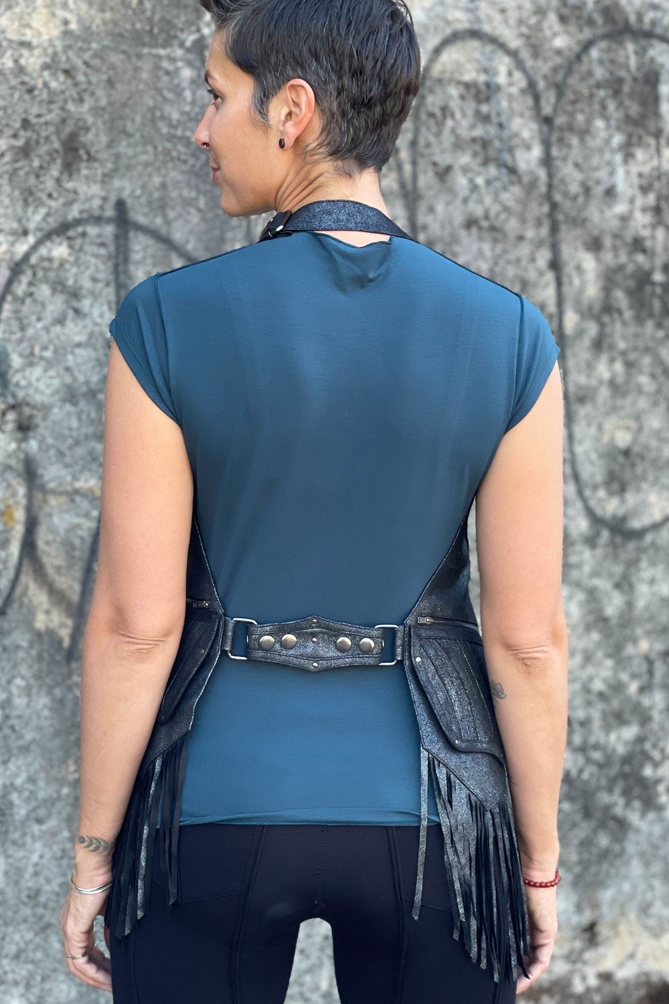 Minx Vest Silver Metallic - Hipstirr