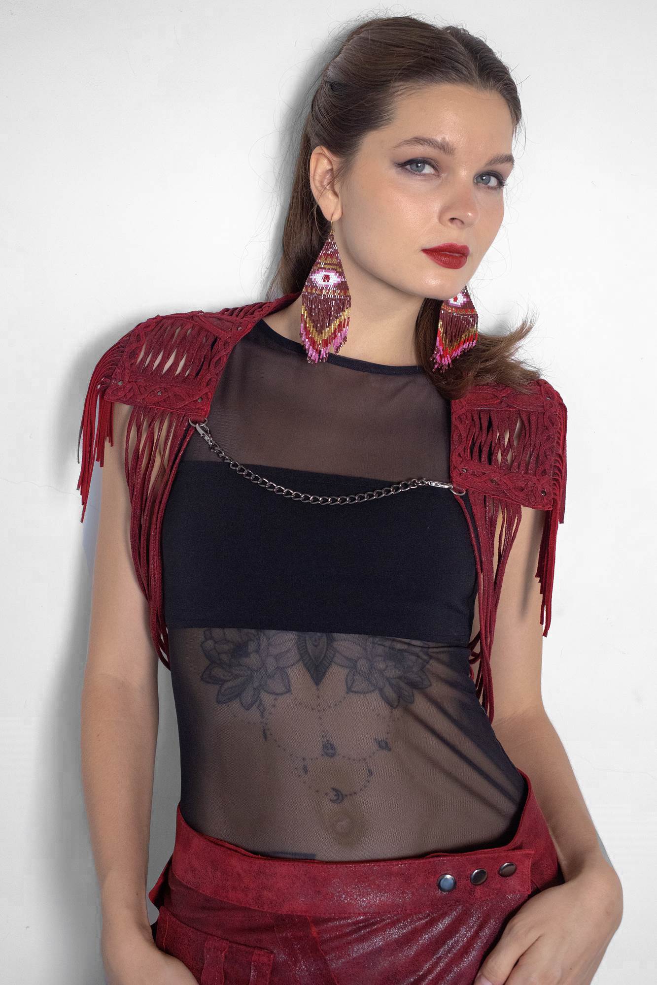 Princess Shrug Red Metallic