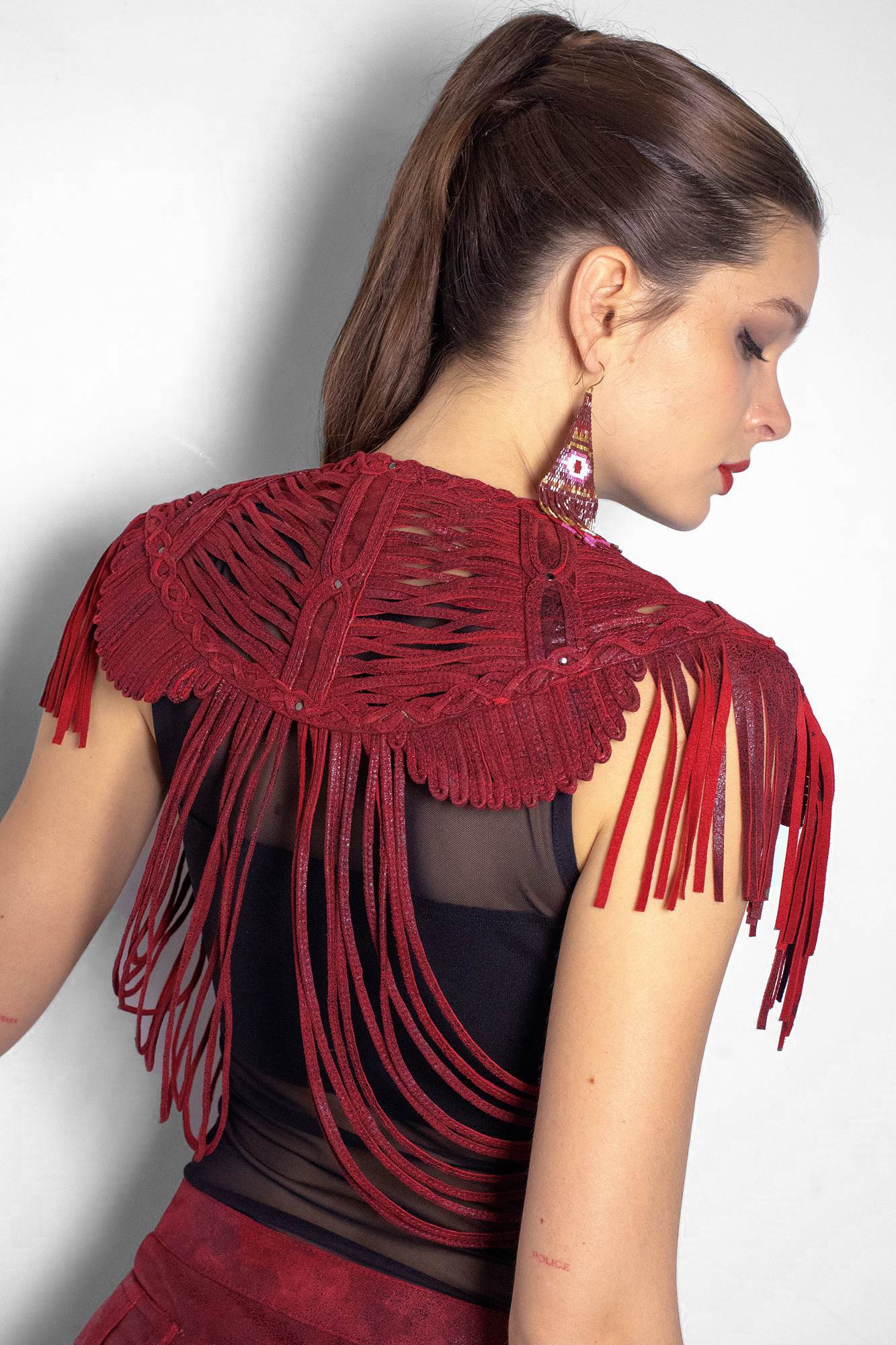 Princess Shrug Red Metallic