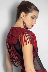 Princess Shrug Red Metallic