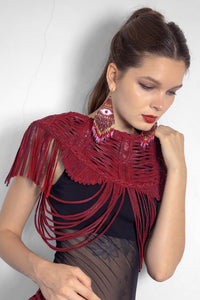 Princess Shrug Red Metallic
