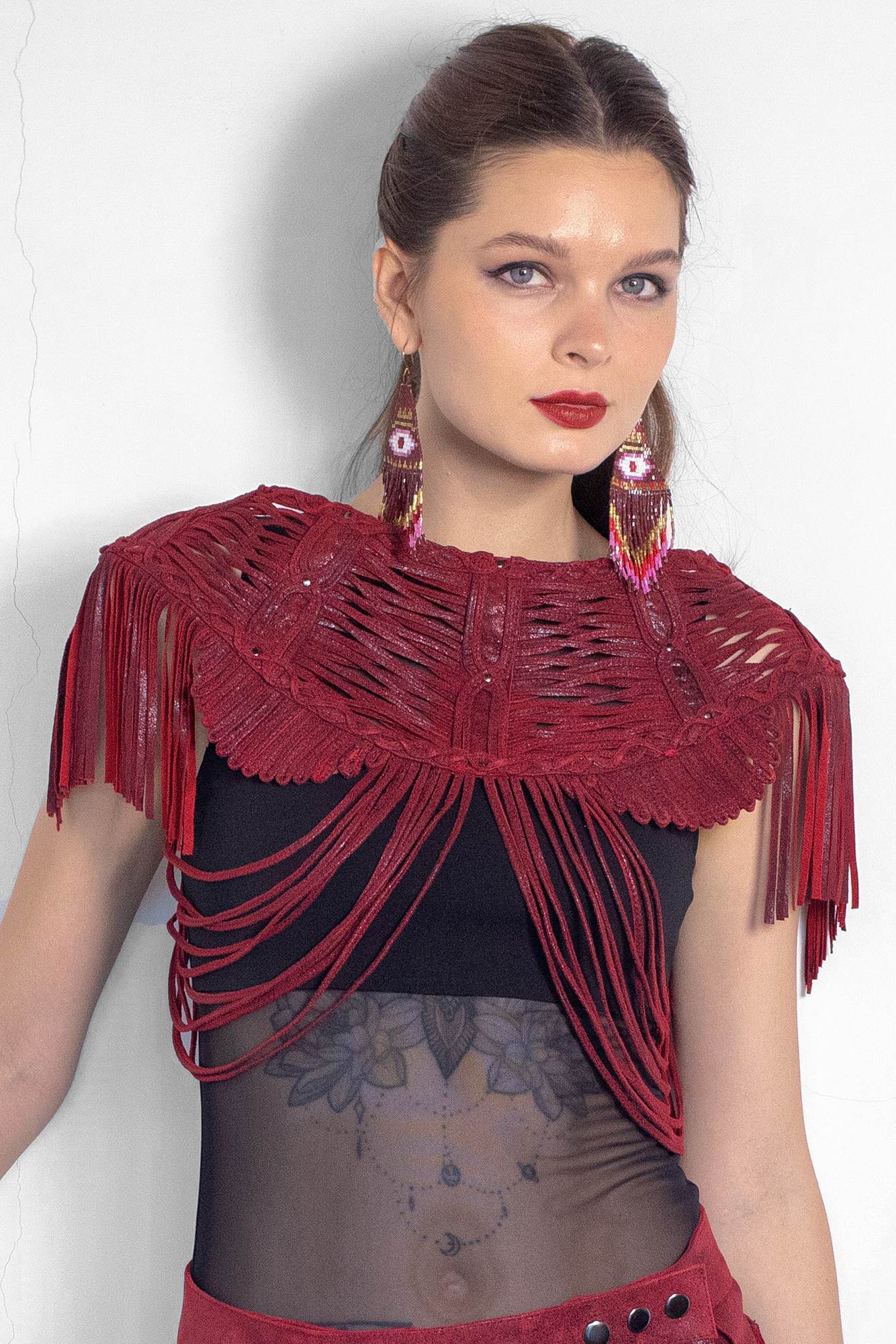 Princess Shrug Red Metallic