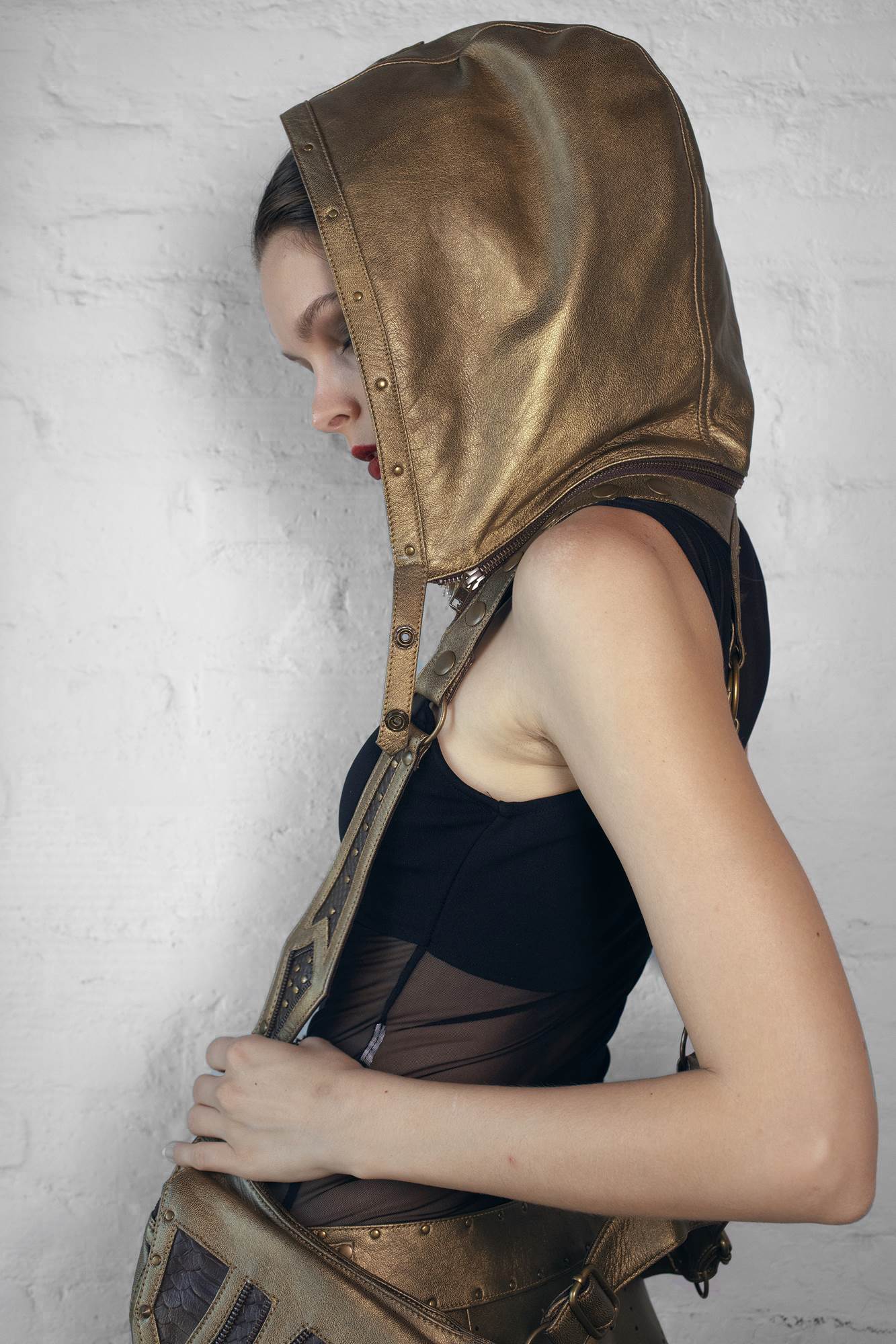 Sapphire Hood Harness Gold