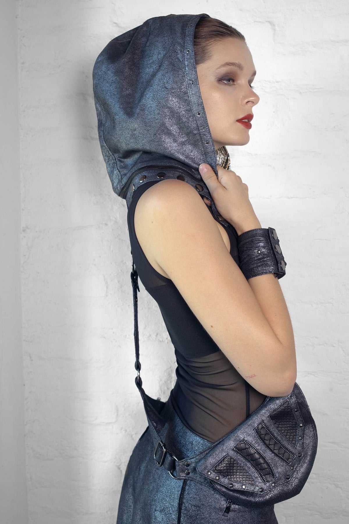 Sapphire Hood Harness Silver