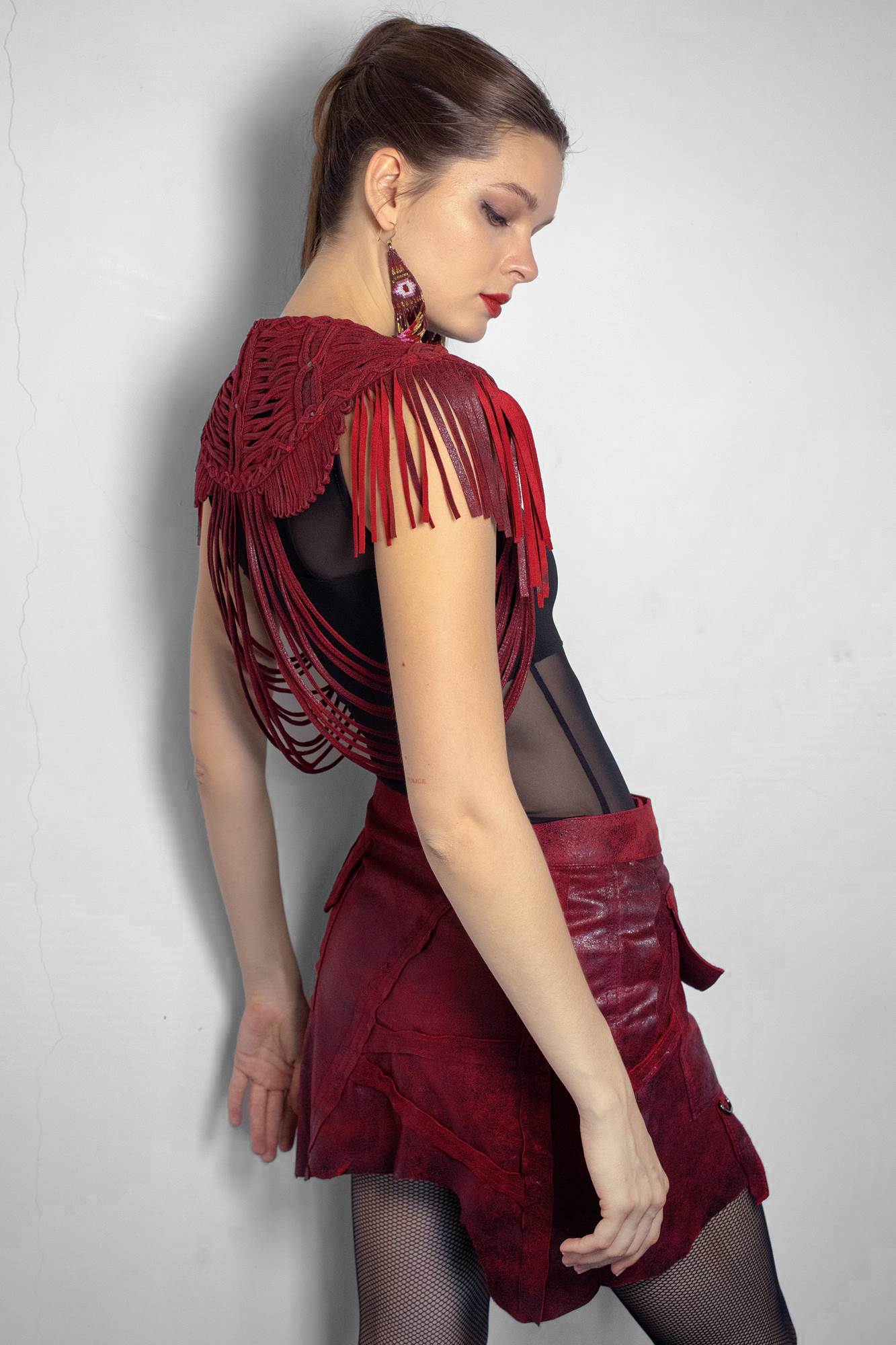 Princess Shrug Red Metallic