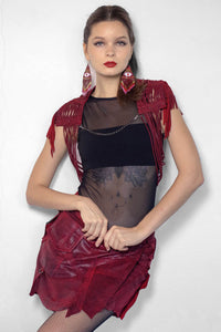 Princess Shrug Red Metallic