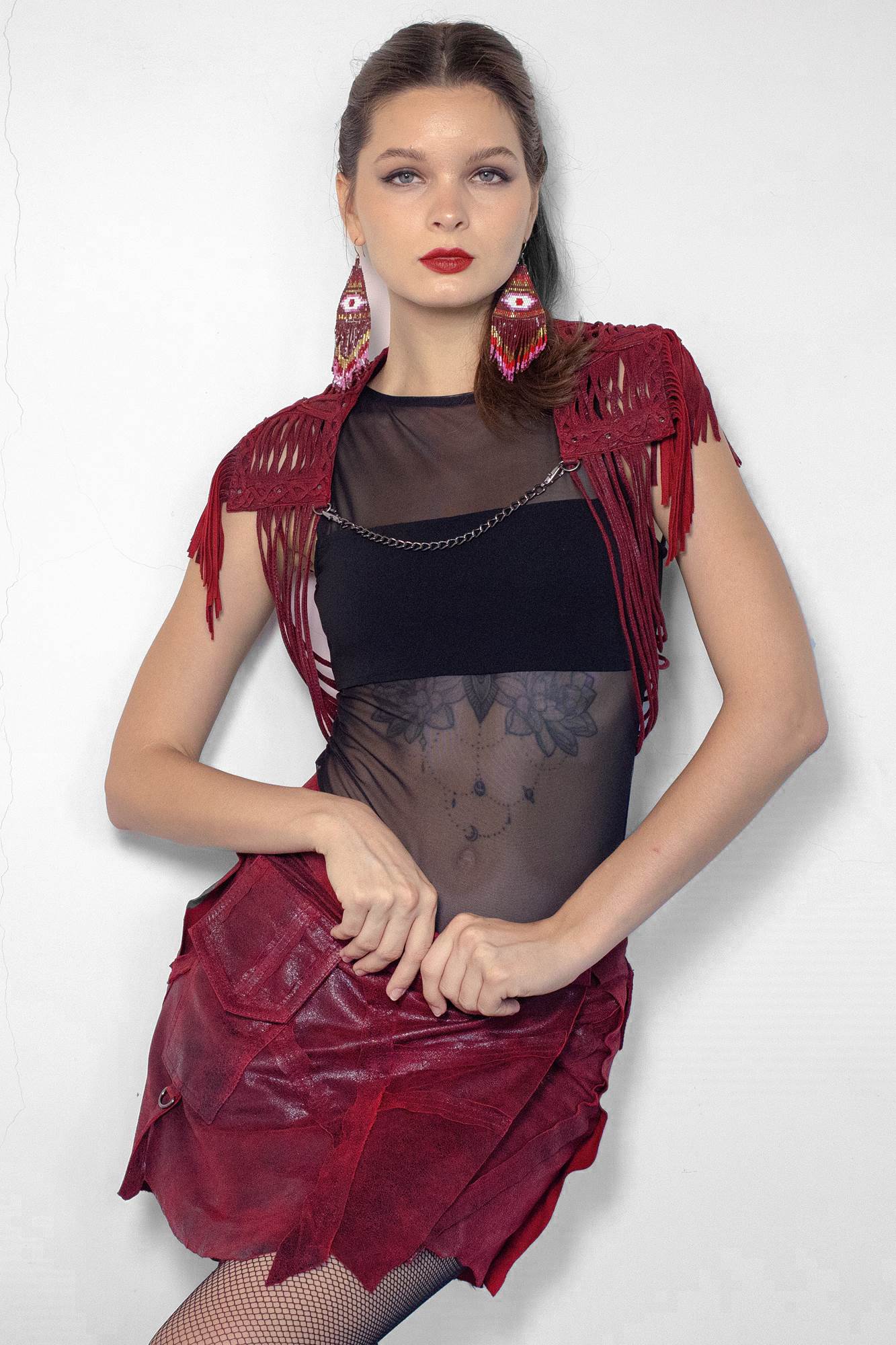 Princess Shrug Red Metallic