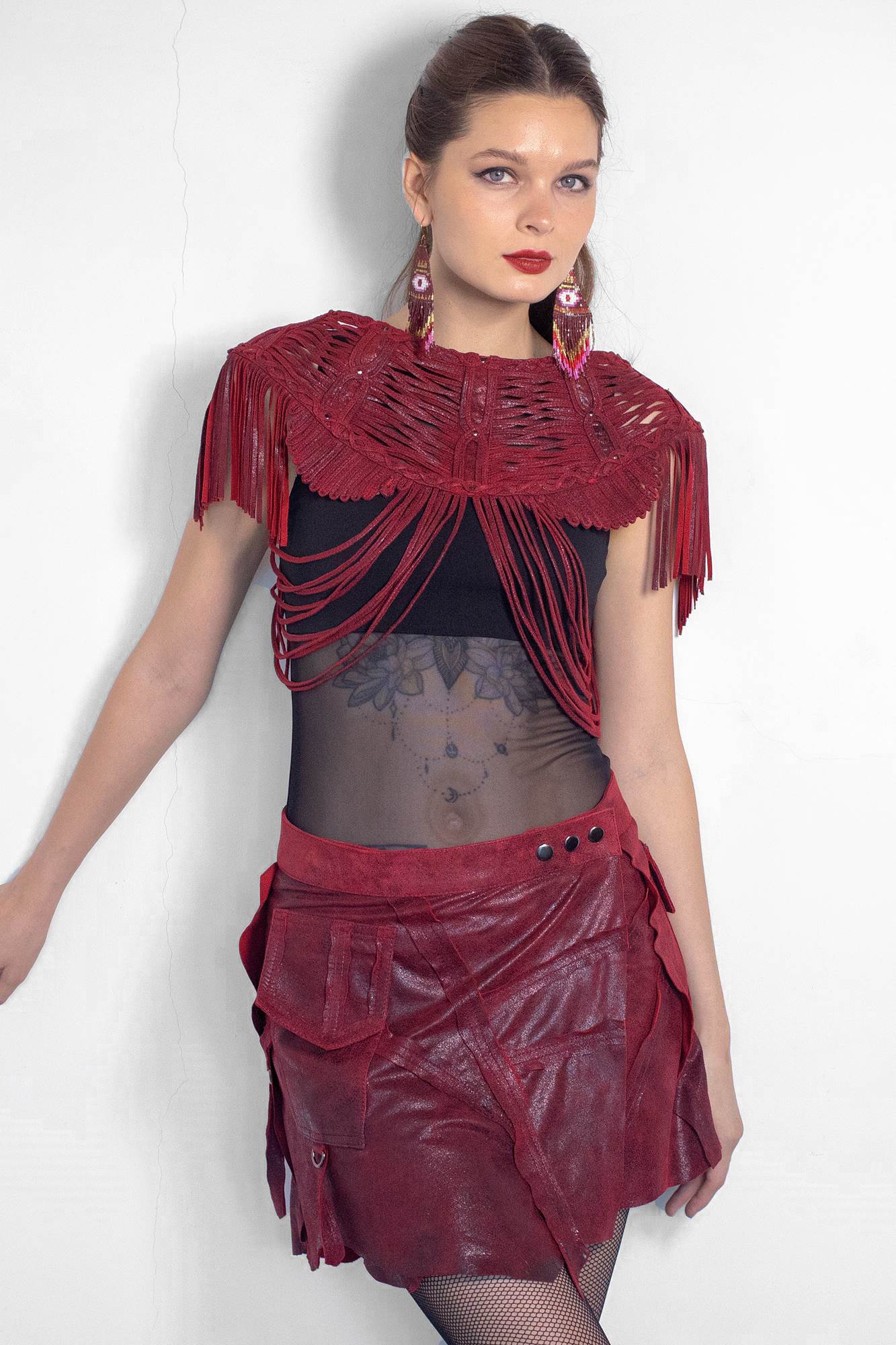 Princess Shrug Red Metallic