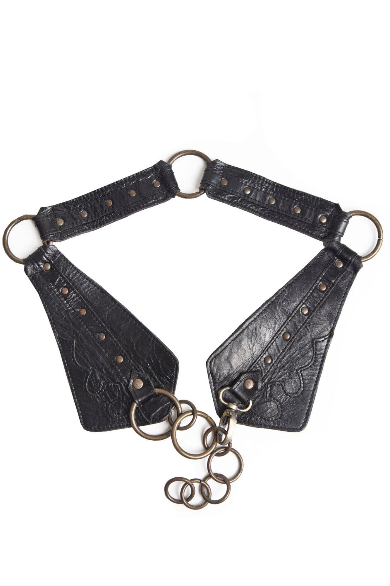 貴重な旧タイプ ! LEATHER CHAIN BELT Llife Amazon.com : Tiger007 Latest Leather Punk Leather Harness