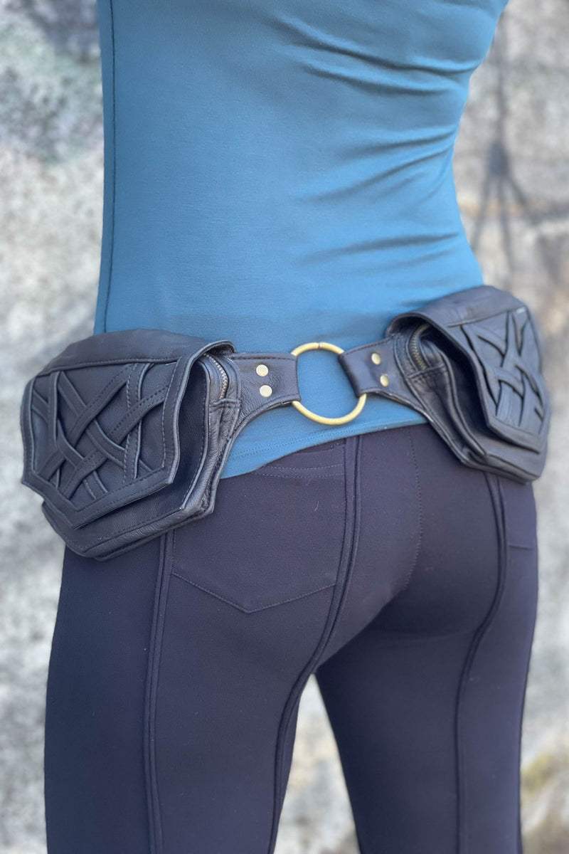 Leather Utility Belt Designer Hip Belt Belt Bag Pocket Belt
